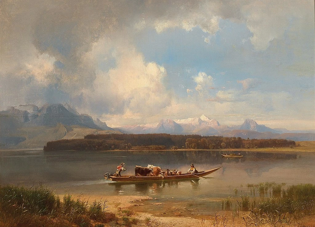 Il lago Chiemsee in autunno